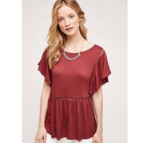 Anthropologie On the Road flutter tee - Picture 1 of 7